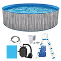 Blue Wave Capri Steel Wall Package Above Ground Swimming Pool Gray