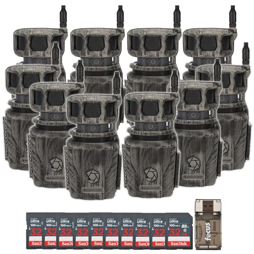 Stealth Cam Revolver 36MP 360° Cellular Trail Camera 10-Pack with 32GB Memory Cards