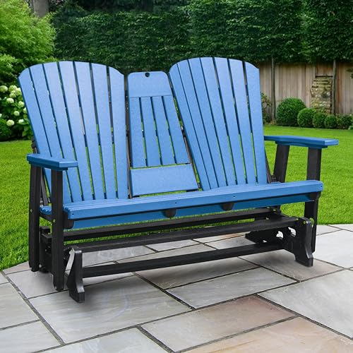 American Furniture Classics Two Person Glider Blue and Black