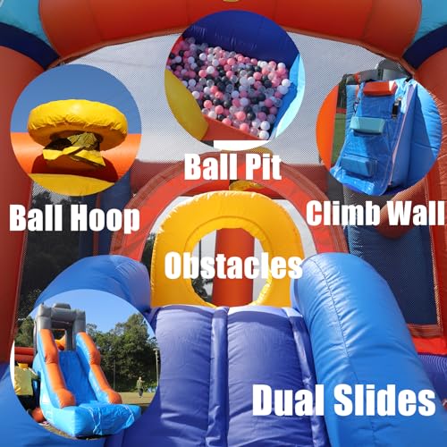 awesmflate 16FT x 12FT Commercial Inflatable Bounce House Multicolor