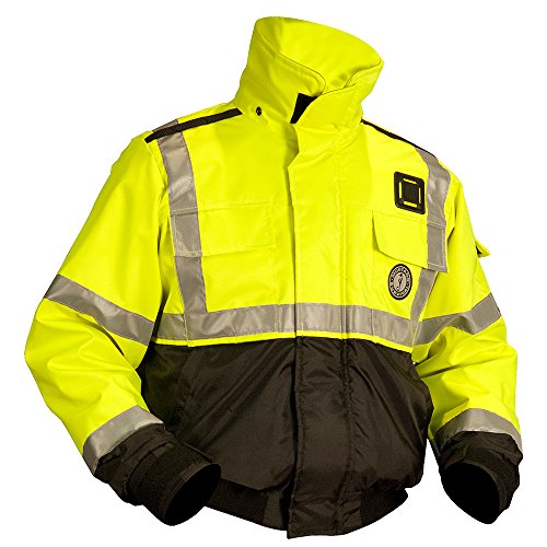 MUSTANG SURVIVAL High Visibility Flotation Jacket Fluorescent Green