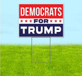 TampaPrinting Democrats for Trump Yard Sign 18" x 24" with Metal Stake