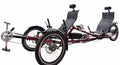 Cozytrikes Tandem Recumbent Trike for Couples Red