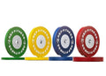 REP Competition Bumper Plates for Olympic Weightlifting 140kg Set Green Yellow Blue Red