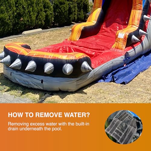 JumpOrange Rocker Commercial Bounce House Water Slide with Pool Rocker Titan