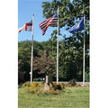 212 Main 35 ft. Fiberglass External Halyard Flagpole with Collar White