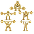 LSX Gold Stainless Steel Home Decor Showpiece Set (5pcs)