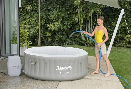 Coleman Tahiti EnergySense AirJet Inflatable Hot Tub Spa Gray