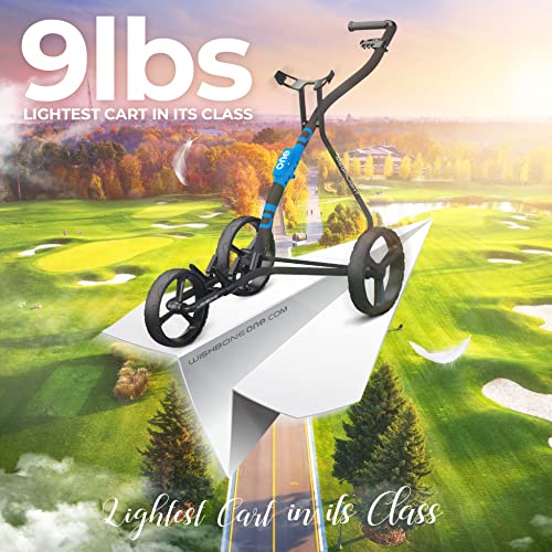 GolfWishbone Golf Push Cart Blue