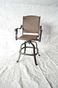 Patio Land Santa Clara 6pc Outdoor Patio Set with Swivel Barstools 30" H Dark Bronze