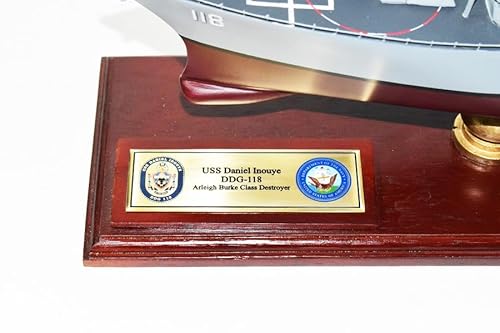 Squadron Nostalgia LLC USS Daniel Inouye (DDG-118) 24-Inch Mahogany Model