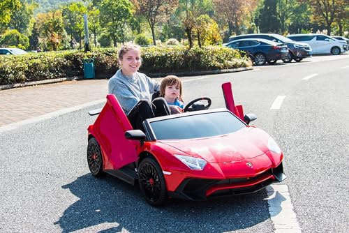 Freddo 24V Lamborghini Aventador Brushless 2-Seater Ride-On Car Red