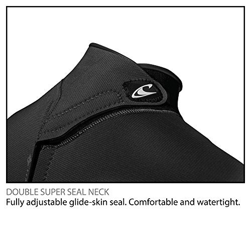 O'Neill Men's Heat 4/3mm Back Zip Full Wetsuit Black/Black