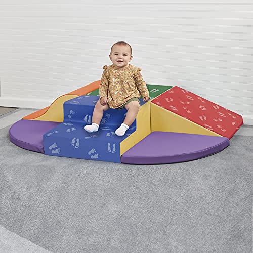 ECR4Kids SoftZone Little Me Wall Climb and Slide Beginner Playset, 6-Piece Assorted