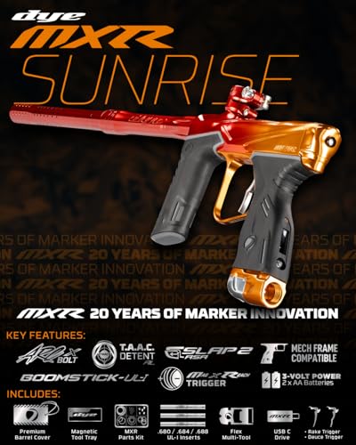 Dye DYE MXR Paintball Marker Sunrise Fade Red/Org