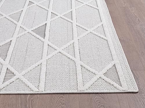NEW HOME Prestige Moroccan Trellis Textured Area Rug Natural