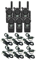 Motorola Solutions 6 Pack CLS1110 Walkie Talkie Radios with Headsets Black