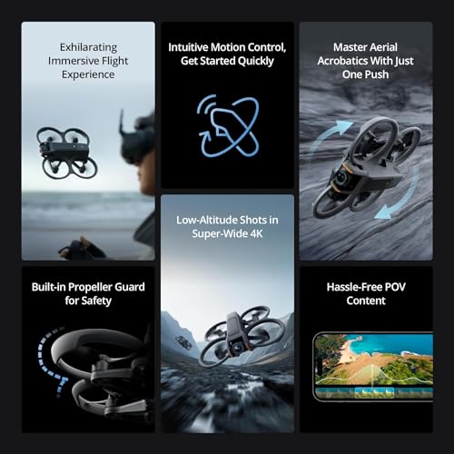 Koozam DJI Avata 2 Fly More Combo FPV Drone 4K Camera Black Bundle