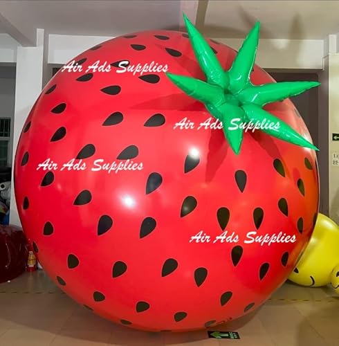 Air-Ads Supplies Giant Inflatable Flying Strawberry Balloon 11.5ft Red