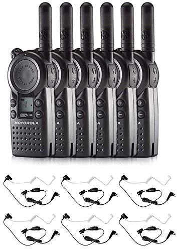 SR-Moto CLS1110 UHF 1W Lightweight Radio with HKLN4601 Headsets 6 Pack