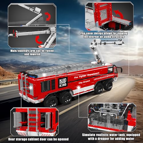 Mould King Airport Rescue Vehicle Building Set 6653 Pieces with Motor/APP Remote Control