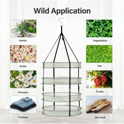 iPower 36-Pack 2ft 4-Layer Mesh Herb Rack Drying Net with Free Storage Bag