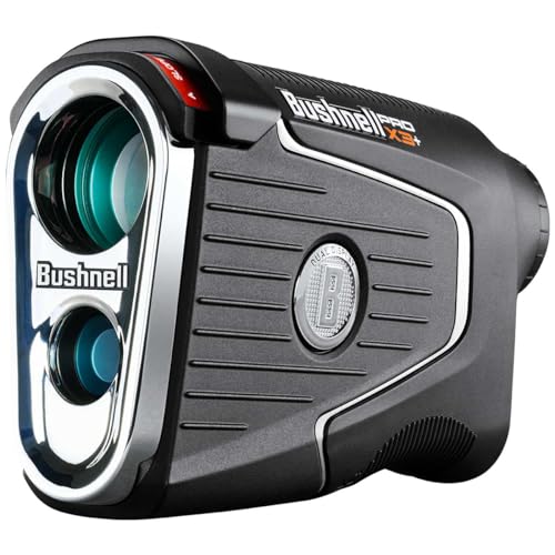 PlayBetter Bushnell Golf Pro X3+ Plus Golf Laser Rangefinder Bundle - Slope-Switch, Dual Display, PinSeeker with Visual JOLT, Accurate Readings - Includes PlayBetter Microfiber Towel & Extra Battery Rangefinder Bundle