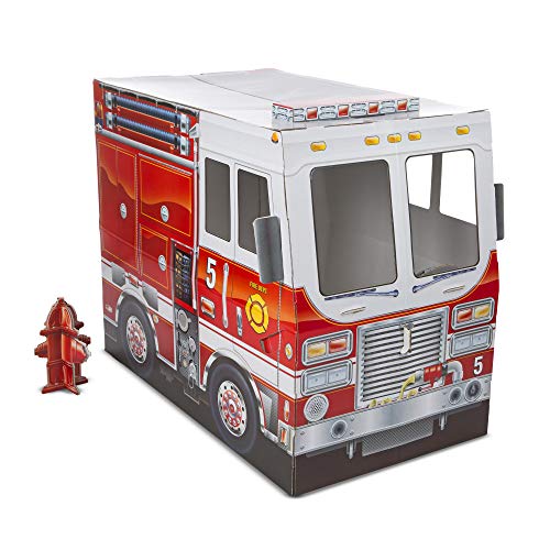 Melissa & Doug Fire Truck Cardboard Playhouse