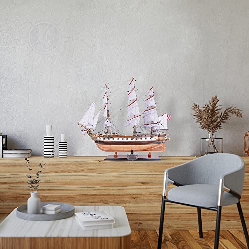 Old Modern Handicrafts USS Constellation Ship Model Red