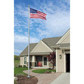 Eder Flag SS25 25-Foot Aluminum Flagpole with 4x6-Foot American Flag Satin Finish