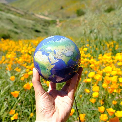 MOVA 8.5" Natural Earth Globe Blue Various Shades