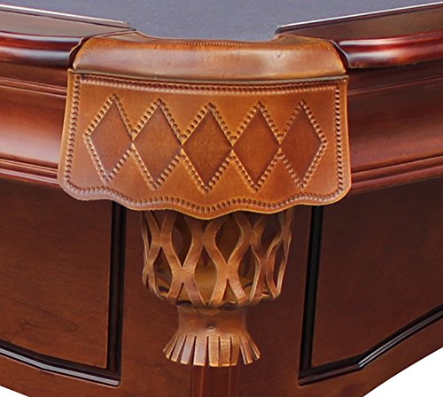 Playcraft Charles River 8' Chestnut Slate Pool Table with Leather Drop Pockets