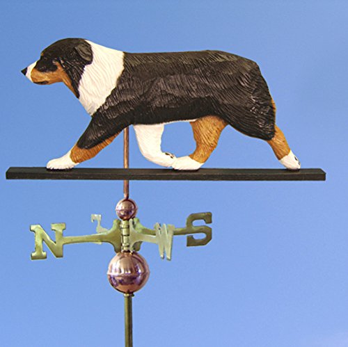 Australian Shepherd Hand Carved & Painted Weathervane Tri 22 Inch