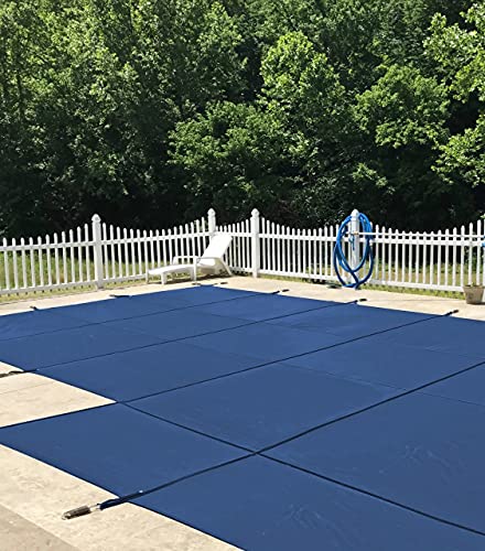 WaterWarden Pool Safety Cover for 18' x 36' Inground Pool Blue Mesh