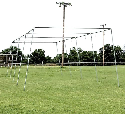 Cimarron Sports Outdoor Practice 70x12x12 1-1/2" Complete Batting Cage Frames Black Stainless Steel