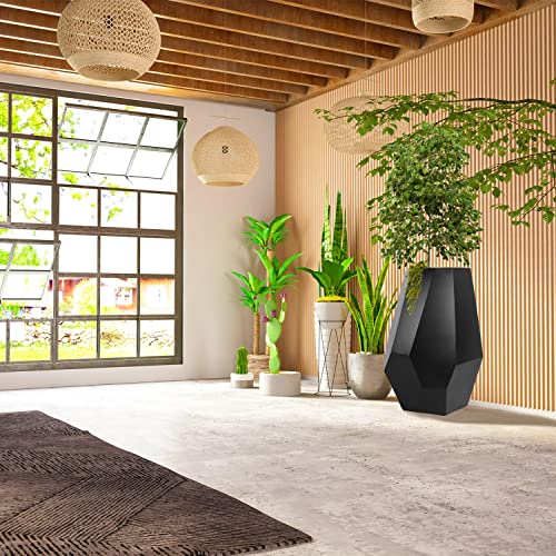 MK Designs Corten Steel Geo Outdoor Planters Black 33" W x 33" D x 51" H
