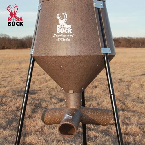 Boss Buck 200 lb Gravity Fed Tripod Feeder for Wildlife - Brown (3 Pack)