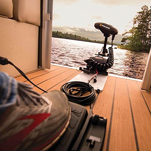 Minn Kota Pontoon Freshwater Electric-Steer Bow-Mount Trolling Motor 70 lbs Thrust 48" Shaft Black