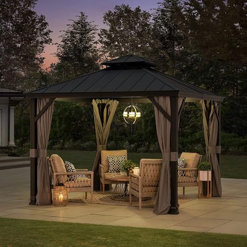 SummerCove 10 ft. x 10 ft. Hardtop Gazebo Black