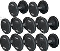 York Barbell 5-50 lb. Rubber Pro Style Dumbbell Set