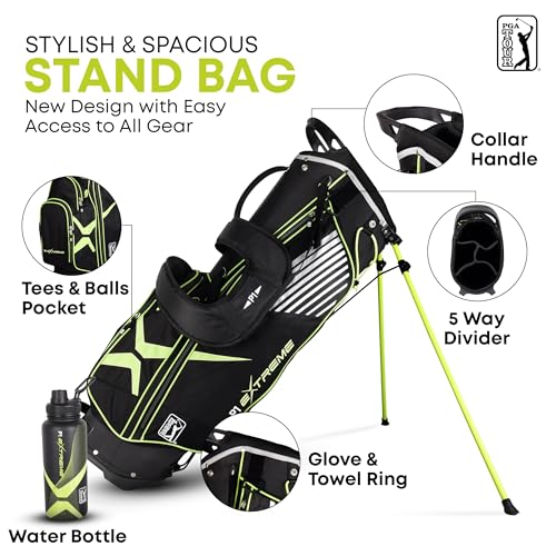 PGA TOUR P1 Extreme 16-Piece Junior Golf Club Set Green/Black