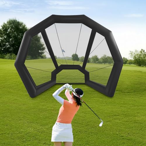 SBPKMARSCT Golf Practice Net Cage Tent with Blower Black