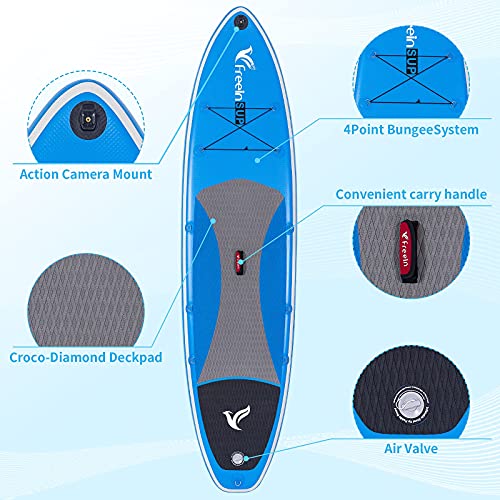Freein Inflatable Stand Up Paddle Board Kayak SUP 10'/10'6”x31 x6 LightBlue