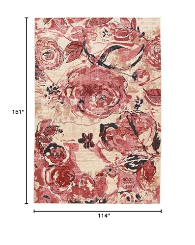 Jaipur Living Indoor Outdoor 10x13 Large Area Rug Floral Pink