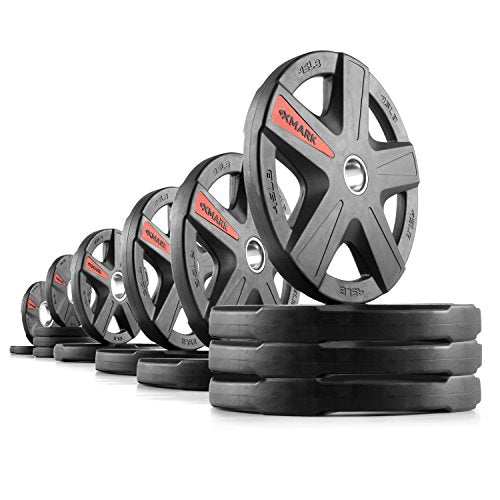 XMark Olympic Weights 345 lb Set Rubber Coated Plates