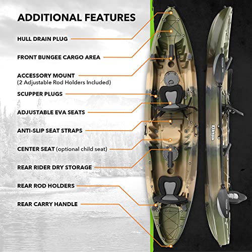 Elkton Outdoors Tandem Kayak Camo