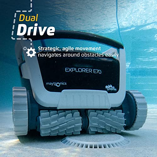 Dolphin Explorer E70 Wi-Fi Robotic Pool Vacuum Cleaner Black