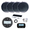 Enrock Marine JBL PRV-175 Bluetooth AM/FM Receiver with Install Kit & 4x 5.25" Speakers White