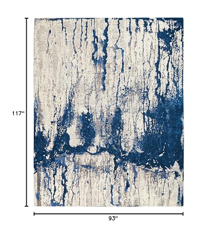 Nourison Twilight Beach Area Rug 7'9" x 9'9" Ivory Blue