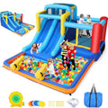Whubefy Kids Bounce House Inflatable Water Park with Blower
